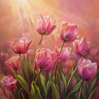 Obrazy na stěnu - TULIPÁNY Rozměr: 40x50 cm, Rámování: vypnuté plátno na rám