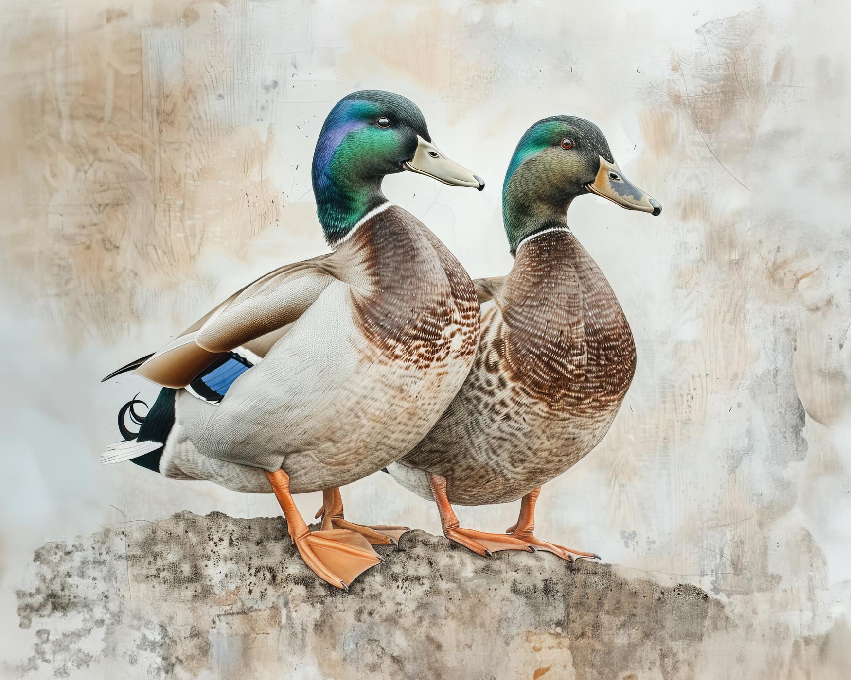 Obrazy na stěnu - KACHNA Rozměr: 80x100 cm, Rámování: vypnuté plátno na rám