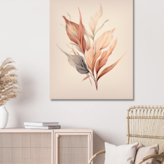 Obrazy na stěnu - Měděná kytice z listů Rozměr: 80x100 cm, Rámování: bez rámu a bez vypnutí plátna