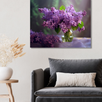 Obrazy na stěnu - Fialový šeřík Rozměr: 80x100 cm, Rámování: bez rámu a bez vypnutí plátna