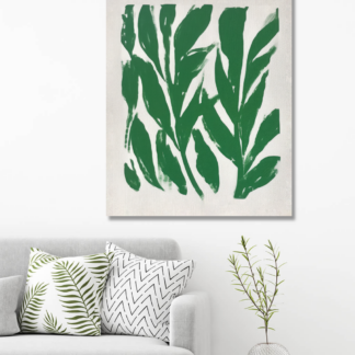 Obrazy na stěnu - Stonek s listy Rozměr: 80x100 cm, Rámování: bez rámu a bez vypnutí plátna