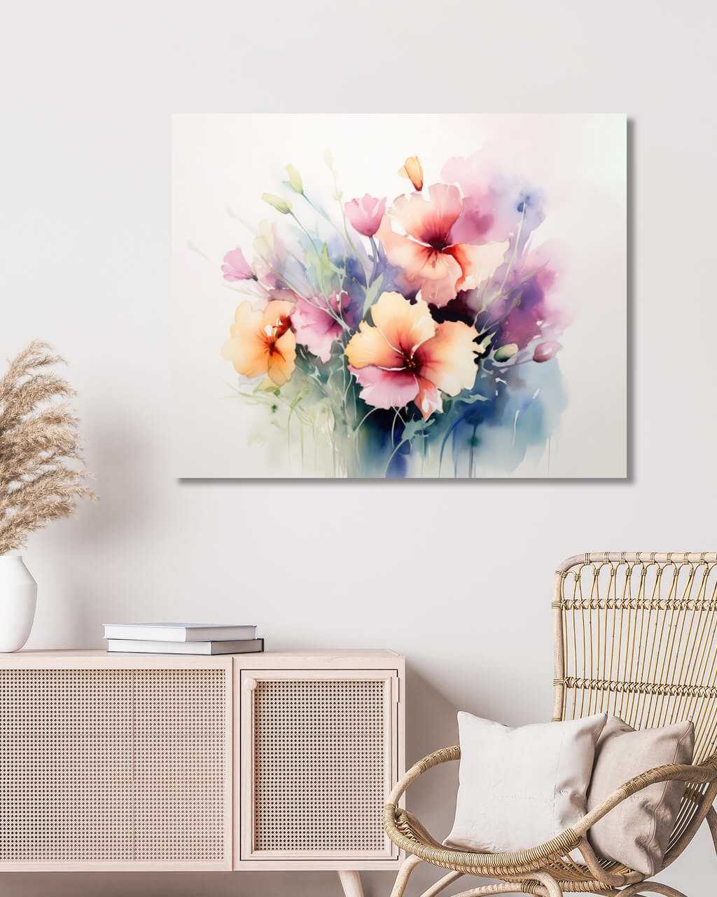 Obrazy na stěnu - Jemné květiny Rozměr: 40x50 cm, Rámování: vypnuté plátno na rám