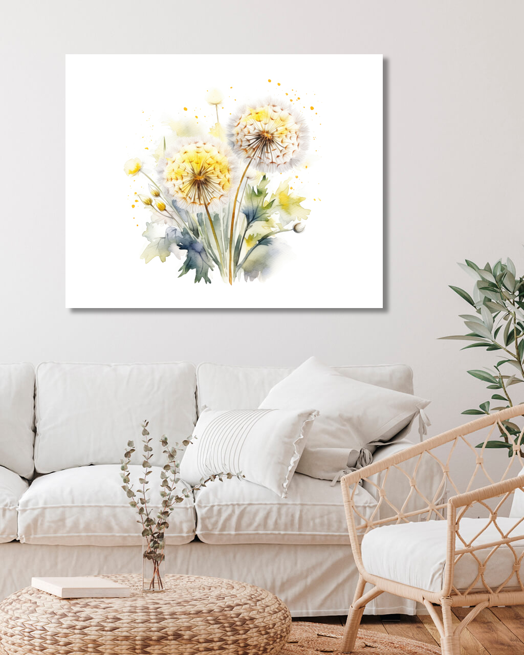 Obrazy na stěnu - Jemné odkvetlé pampelišky Rozměr: 80x100 cm, Rámování: vypnuté plátno na rám