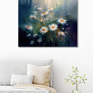 Obrazy na stěnu - Idylické kopretiny Rozměr: 40x50 cm, Rámování: vypnuté plátno na rám