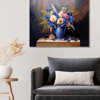 Obrazy na stěnu - Květinová kompozice Rozměr: 40x50 cm, Rámování: vypnuté plátno na rám