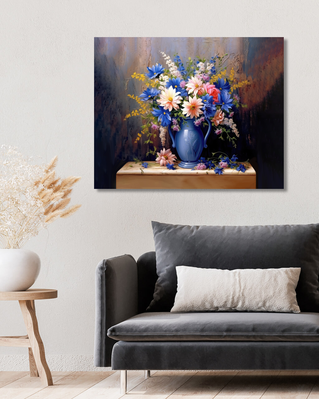 Obrazy na stěnu - Květinová kompozice Rozměr: 80x100 cm, Rámování: vypnuté plátno na rám
