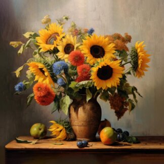 Obrazy na stěnu - Váza plná květin Rozměr: 80x100 cm, Rámování: vypnuté plátno na rám