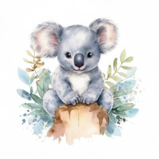 Obrazy na stěnu - Veselá koala Rozměr: 40x50 cm, Rámování: vypnuté plátno na rám