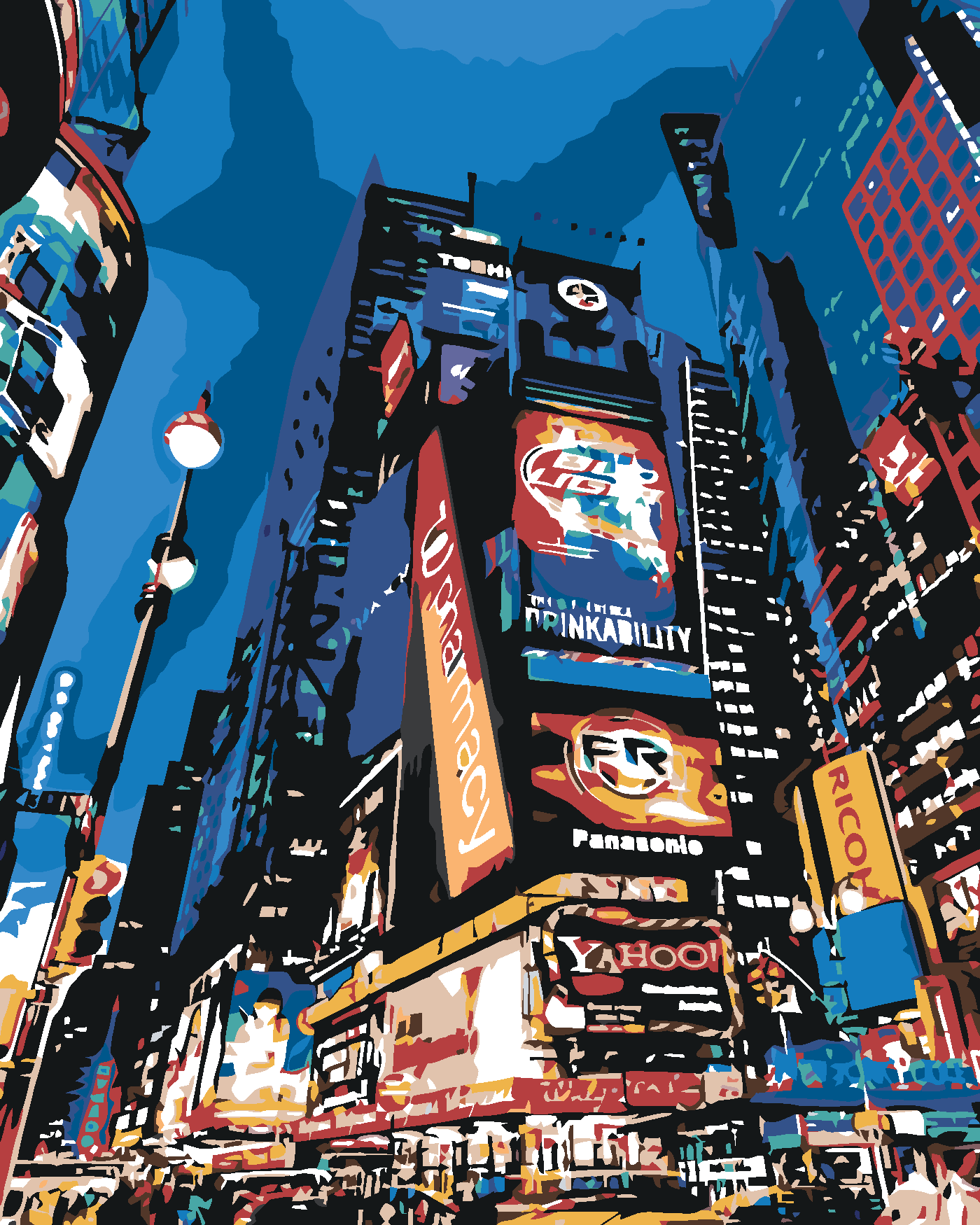 Malování podle čísel - V NEW YORKU Rozměr: 40x50 cm, Rámování: bez rámu a bez vypnutí plátna