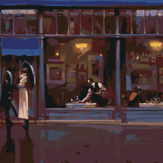 Malování podle čísel - V NOCI PŘED RESTAURACÍ Rozměr: 40x50 cm, Rámování: bez rámu a bez vypnutí plátna