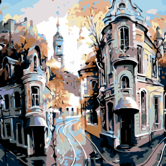 Malování podle čísel - ROHOVÉ DOMY Rozměr: 80x100 cm, Rámování: bez rámu a bez vypnutí plátna
