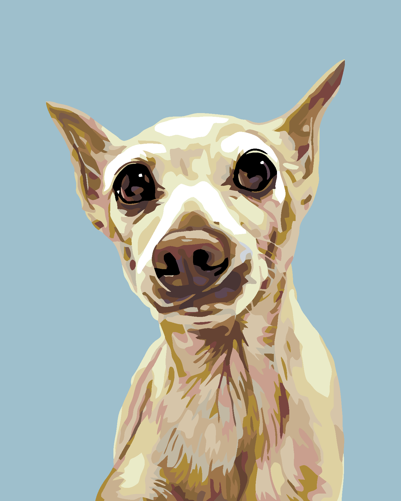 Malování podle čísel - VYDĚŠENÝ PEJSEK Rozměr: 40x50 cm, Rámování: bez rámu a bez vypnutí plátna