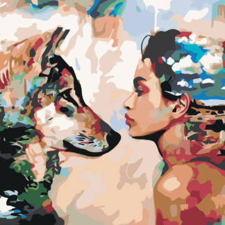Malování podle čísel - Z OČÍ DO OČÍ Rozměr: 80x100 cm, Rámování: vypnuté plátno na rám