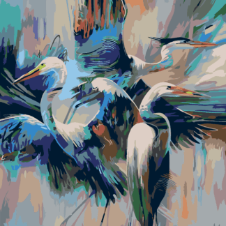 Malování podle čísel - VOLAVKY Rozměr: 40x50 cm, Rámování: bez rámu a bez vypnutí plátna
