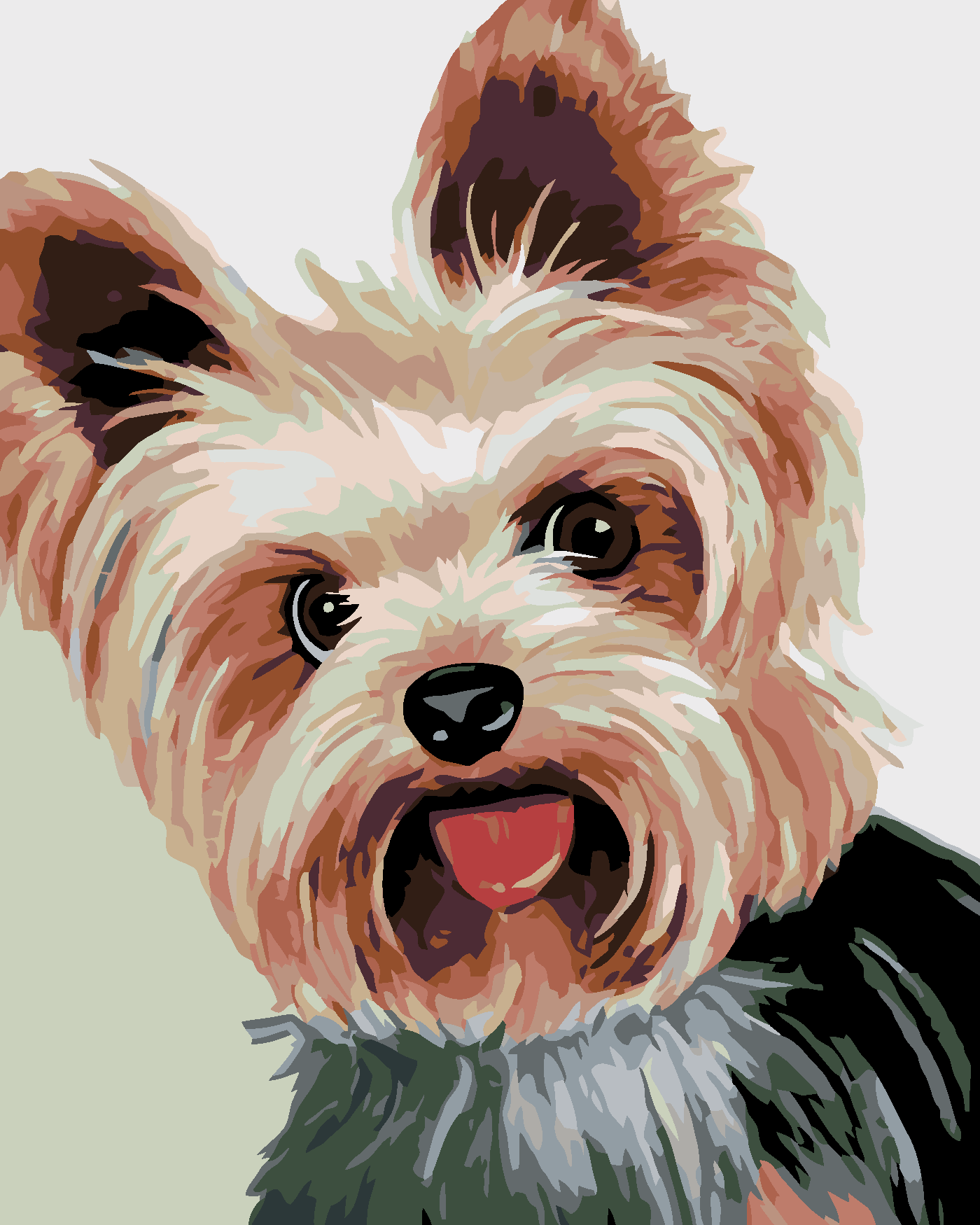 Malování podle čísel - JORKŠÍREK II Rozměr: 80x100 cm, Rámování: bez rámu a bez vypnutí plátna