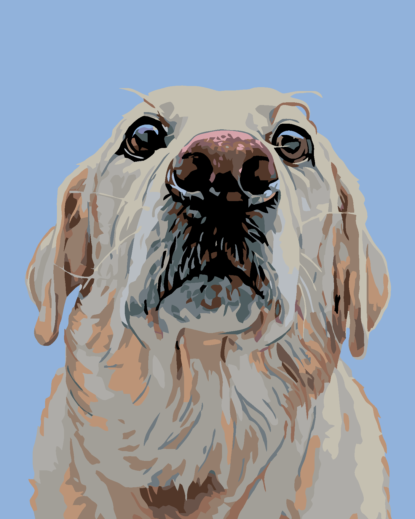 Malování podle čísel - LABRADOR Rozměr: 80x100 cm, Rámování: bez rámu a bez vypnutí plátna
