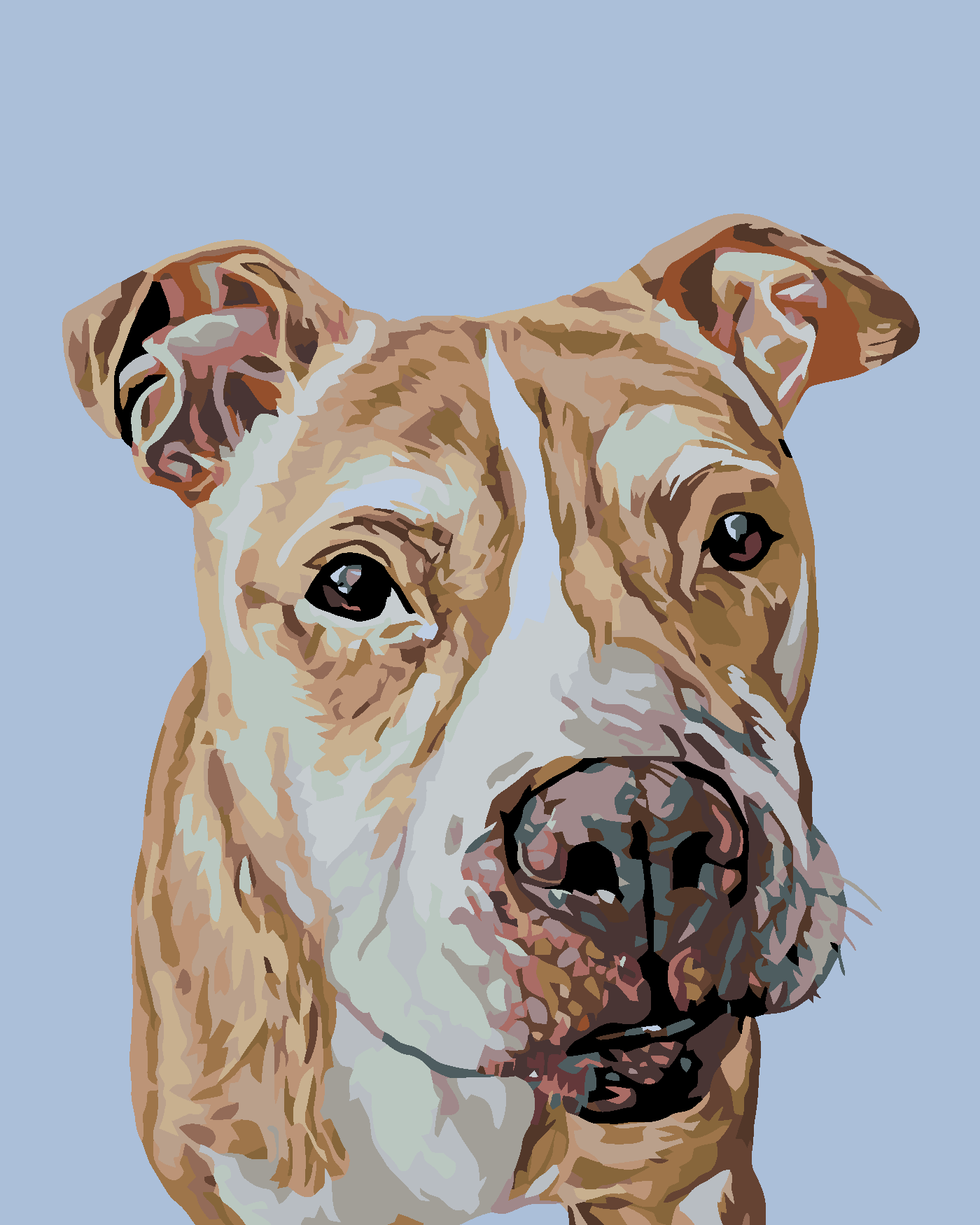 Malování podle čísel - HNĚDÝ STAFORD Rozměr: 80x100 cm, Rámování: vypnuté plátno na rám