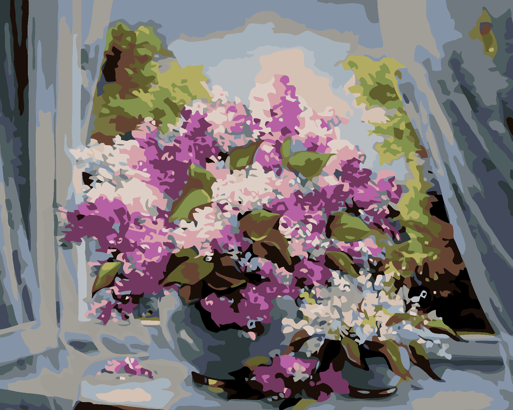 Malování podle čísel - ŠEŘÍKY VE VÁZE Rozměr: 40x50 cm, Rámování: vypnuté plátno na rám
