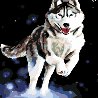 Malování podle čísel - HUSKY Rozměr: 40x50 cm, Rámování: vypnuté plátno na rám