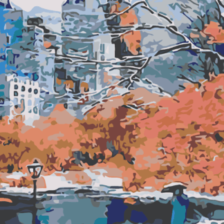 Malování podle čísel - PARK V NEW YORKU Rozměr: 80x100 cm, Rámování: vypnuté plátno na rám