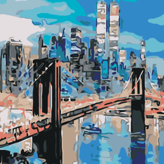 Malování podle čísel - BROOKLYNSKÝ MOST Rozměr: 80x100 cm, Rámování: vypnuté plátno na rám