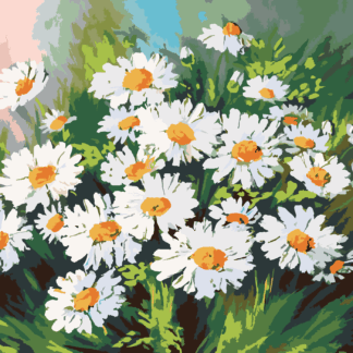 Malování podle čísel - KOPRETINY V TRÁVĚ Rozměr: 40x50 cm, Rámování: bez rámu a bez vypnutí plátna