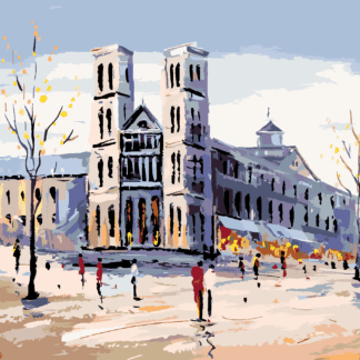 Malování podle čísel - NOTRE-DAME V PAŘÍŽI Rozměr: 40x50 cm, Rámování: vypnuté plátno na rám