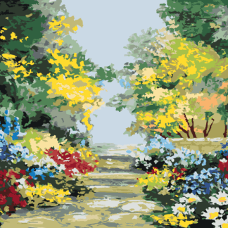 Malování podle čísel - OKRASNÉ KVĚTINY Rozměr: 40x50 cm, Rámování: vypnuté plátno na rám