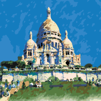 Malování podle čísel - SACRE COEUR V PAŘÍŽI Rozměr: 80x100 cm, Rámování: bez rámu a bez vypnutí plátna