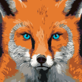 Malování podle čísel - LIŠKA S MODRÝMA OČIMA Rozměr: 80x100 cm, Rámování: vypnuté plátno na rám