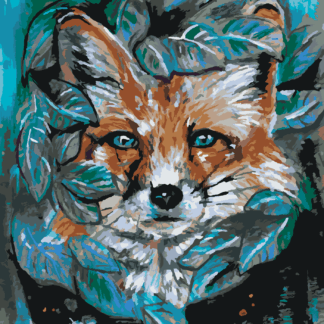 Malování podle čísel - LIŠKA S LISTY Rozměr: 40x50 cm, Rámování: bez rámu a bez vypnutí plátna