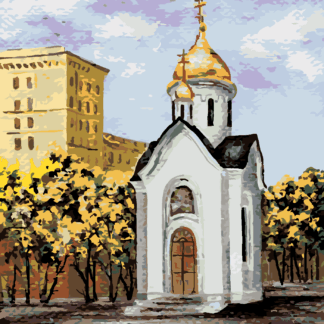 Malování podle čísel - RUSKÁ KAPLIČKA Rozměr: 80x100 cm, Rámování: vypnuté plátno na rám