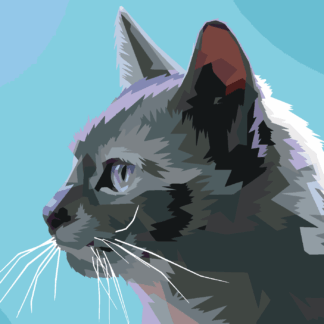 Malování podle čísel - ŠEDÁ KOČKA Z BOKU Rozměr: 40x50 cm, Rámování: bez rámu a bez vypnutí plátna