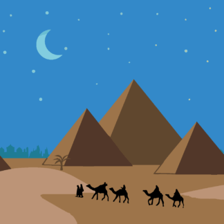 Malování podle čísel - PYRAMIDY EGYPT Rozměr: 40x50 cm, Rámování: vypnuté plátno na rám