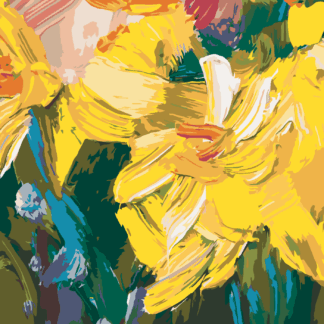 Malování podle čísel - Malování podle čísel - ŽLUTÉ NARCISY Rozměr: 40x50 cm, Rámování: vypnuté plátno na rám