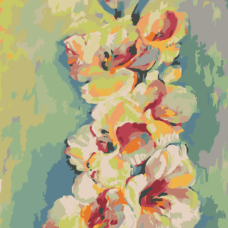 Malování podle čísel - ŽLUTÁ GLADIOLA Rozměr: 40x50 cm, Rámování: vypnuté plátno na rám