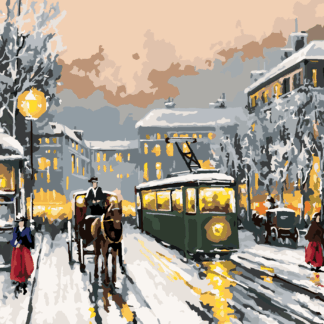 Malování podle čísel - STARÉ MĚSTO Rozměr: 80x100 cm, Rámování: vypnuté plátno na rám