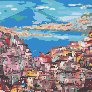 Malování podle čísel - NEAPOL Rozměr: 40x50 cm, Rámování: bez rámu a bez vypnutí plátna
