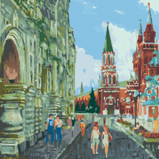 Malování podle čísel - LÉTO V MOSKVĚ Rozměr: 40x50 cm, Rámování: bez rámu a bez vypnutí plátna