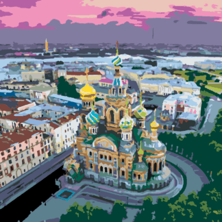 Malování podle čísel - SAINT-PETERSBURG A OKOLÍ Rozměr: 80x100 cm, Rámování: vypnuté plátno na rám