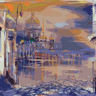 Malování podle čísel - KOSTEL V SAINT-PETERSBURGU Rozměr: 80x100 cm, Rámování: bez rámu a bez vypnutí plátna