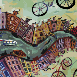 Malování podle čísel - NEKONEČNÝ AMSTERDAM Rozměr: 80x100 cm, Rámování: bez rámu a bez vypnutí plátna