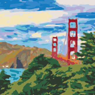 Malování podle čísel - SAN FRANCISCO Rozměr: 80x100 cm, Rámování: vypnuté plátno na rám
