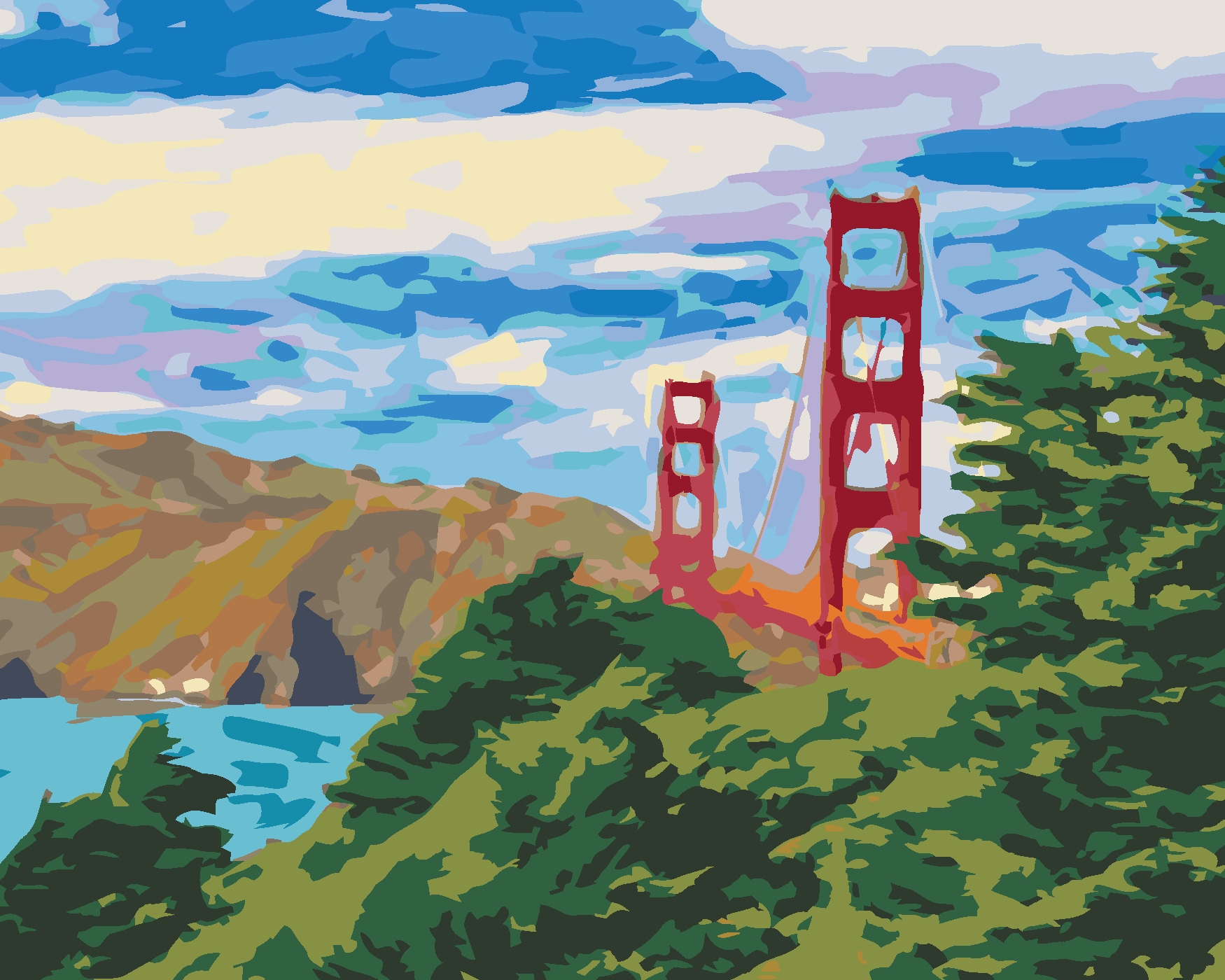 Malování podle čísel - SAN FRANCISCO Rozměr: 80x100 cm, Rámování: vypnuté plátno na rám