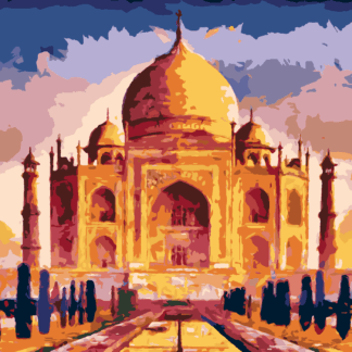 Malování podle čísel - TAJ MAHAL Rozměr: 80x100 cm, Rámování: vypnuté plátno na rám