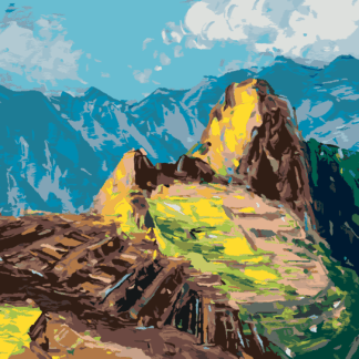 Malování podle čísel - MACHU-PICCHU V PERU Rozměr: 40x50 cm, Rámování: bez rámu a bez vypnutí plátna