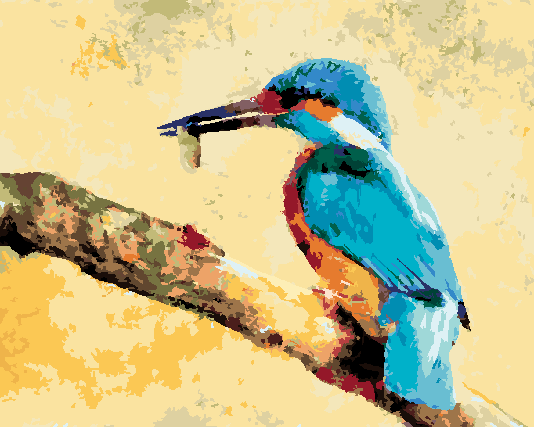 Malování podle čísel - LEDŇÁČEK SE SVOU POTRAVOU Rozměr: 80x100 cm, Rámování: vypnuté plátno na rám