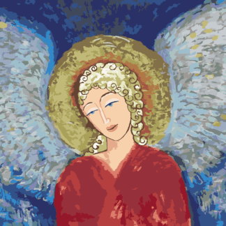 Malování podle čísel - VÁNOČNÍ ANDĚL III Rozměr: 40x50 cm, Rámování: bez rámu a bez vypnutí plátna