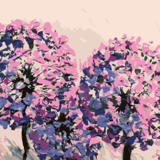 Malování podle čísel - PULZUJÍCÍ LEVANDULE NA RŮŽOVÉM POZADÍ Rozměr: 40x50 cm, Rámování: vypnuté plátno na rám