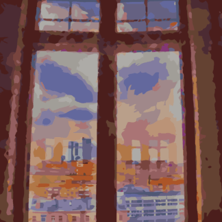 Malování podle čísel - NEW YORK ZA OKNY Rozměr: 80x100 cm, Rámování: bez rámu a bez vypnutí plátna